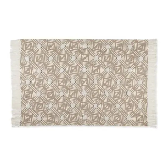 DII&reg; Diamond Textured Hand-Loomed Shag Rug Stone {1}