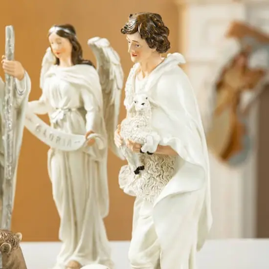 Glitzhome&reg; 12 Piece Oversized Ivory Nativity Figurine Set  {5}