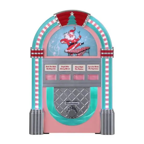 9" Pink Retro Jukebox {1}
