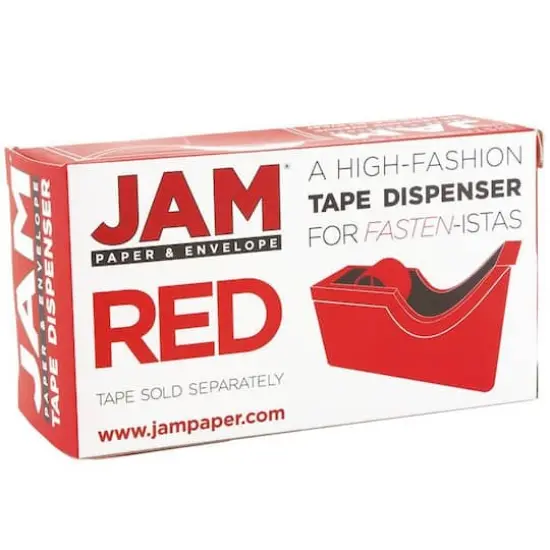 JAM Paper Stapler, Tape Dispenser & Staples Office Trio Kit Red {5}