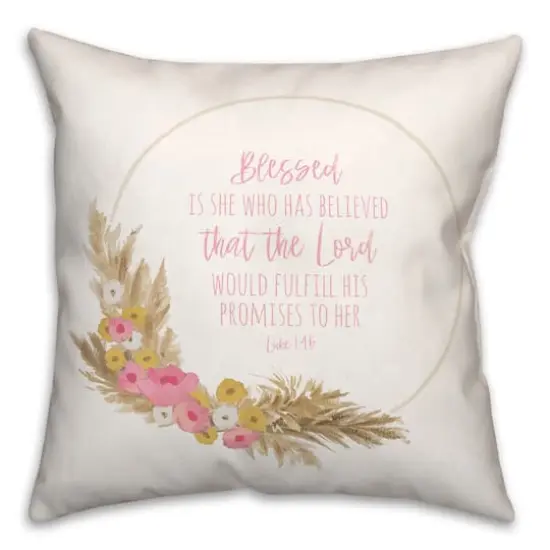 Blessed is She 18" x 18" Throw Pillow {1}