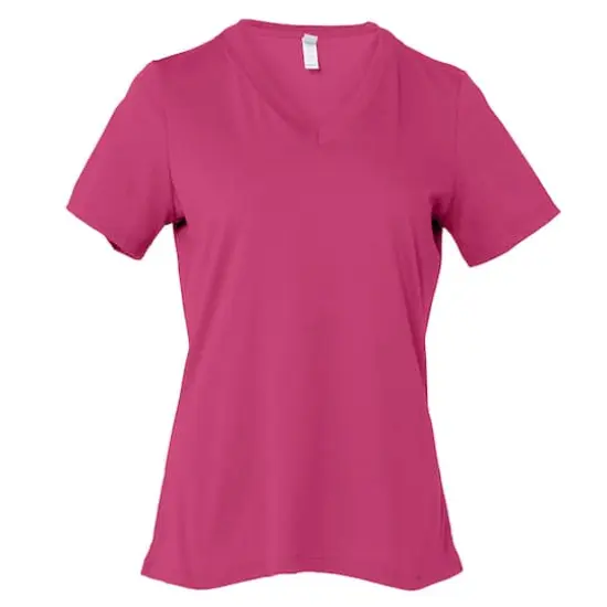 BELLA+CANVAS&reg; Women's Short Sleeve V-Neck T-Shirt Berry {1}