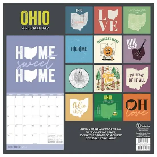 TF Publishing 2025 Home: Ohio Wall Calendar {3}