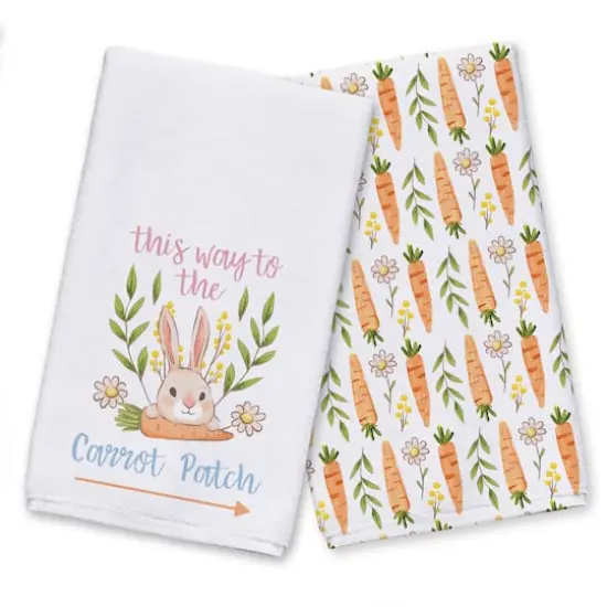 This Way To Carrot Patch 16" x 25" Tea Towel - Set of 2 {1}