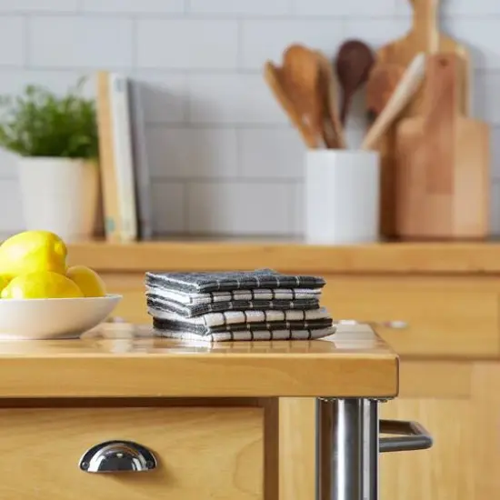 DII&reg; Mineral Gray Combo Windowpane Dishcloths, 6ct. {4}