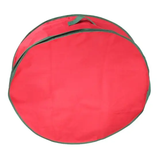 3ft. Red & Green Christmas Wreath Storage Bag {1}
