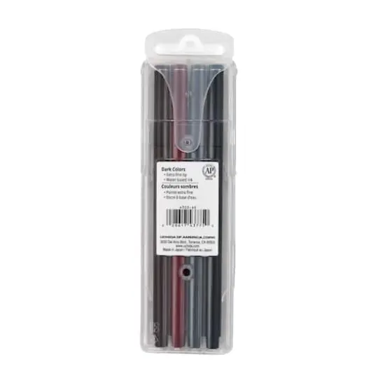 Marvy&reg; Uchida LePen&reg; Extra Fine 4 Dark Pen Set {6}