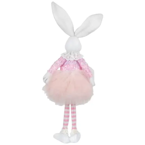 15" Pink Ballerina Bunny Standing Easter Figure {6}