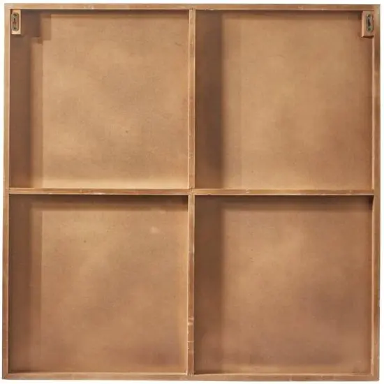 Light Brown Wood Triangle Mirrored Geometric Wall Decor 36" x 2" x 36" {5}