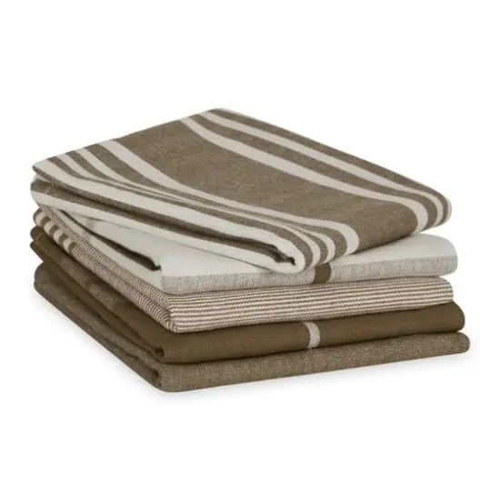 DII&reg; Classic Oversized Woven Dishtowels Set Mushroom {5}
