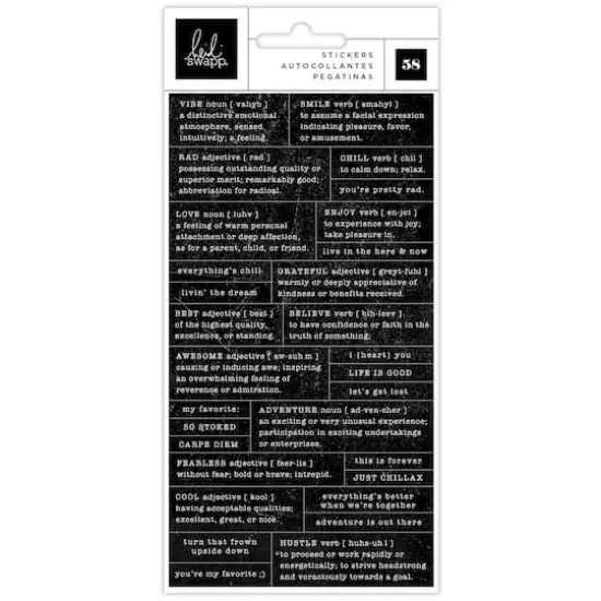 Heidi Swapp Old School Definition Stickers 58/Pkg-  {3}