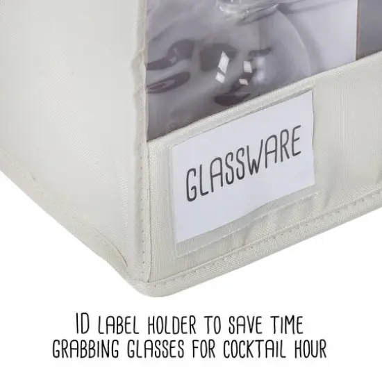 Honey Can Do Natural Stemware Storage Box Set {9}