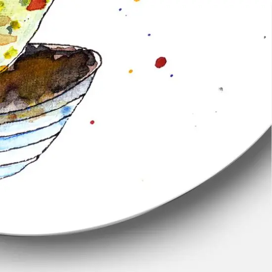 Designart - Cactus Houseplant - Traditional Metal Circle Wall Art {5}