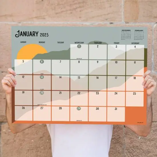TF Publishing 2024-2025 Large Landscapes Desk Pad Calendar {7}