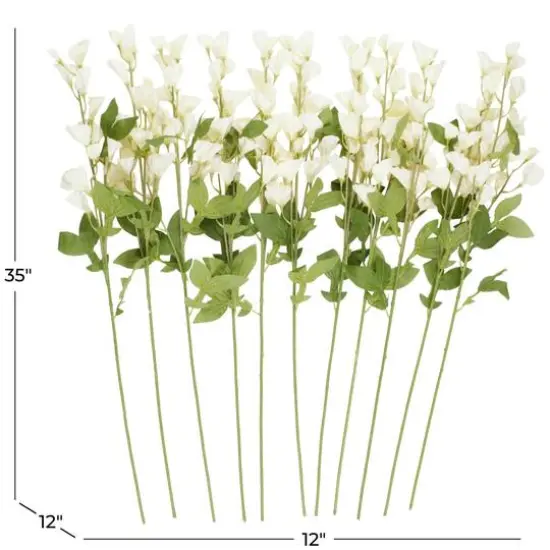 35" White Sweet Pea Artificial Flower Stem, 12ct. {8}