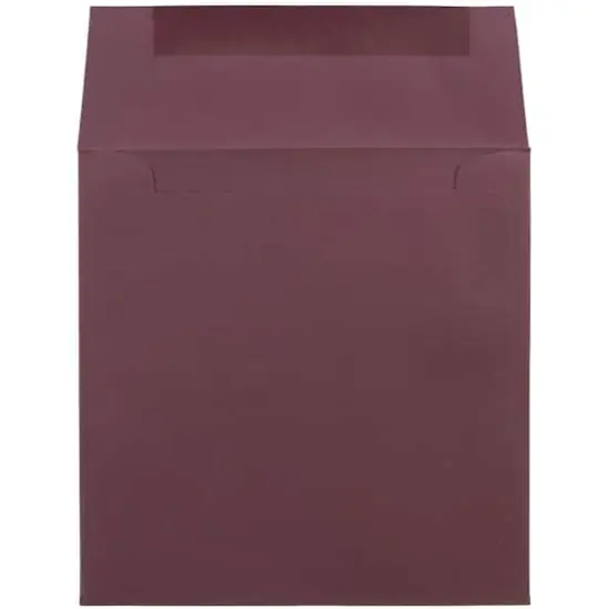 JAM PAPER 6 x 6 Premium Square Invitation Envelopes, Burgundy, 25/Pack {4}