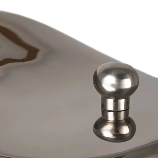 Hello Honey 1-Quart Stainless Steel Double-Wall Ice Bucket with Handle and Curved Lid, Brushed Nickel Finish {6}