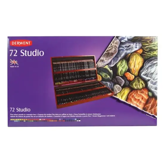 Derwent&reg; Studio Colored Pencil 72 Color Wood Box Set {3}