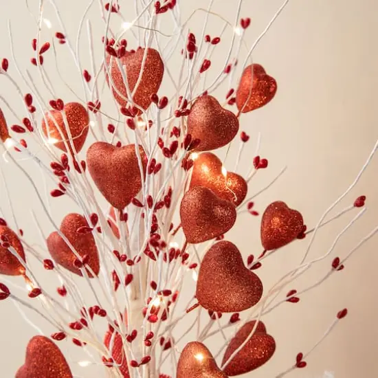 Glitzhome&reg; 21" Lighted Valentine's Heart Table Tree {7}