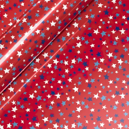 Siser&reg; EasyPatterns&reg; Plus Starfetti Heat Transfer Vinyl Red {1}