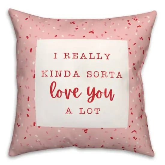 Really Love You Confetti Throw Pillow, 18" x 18" {3}