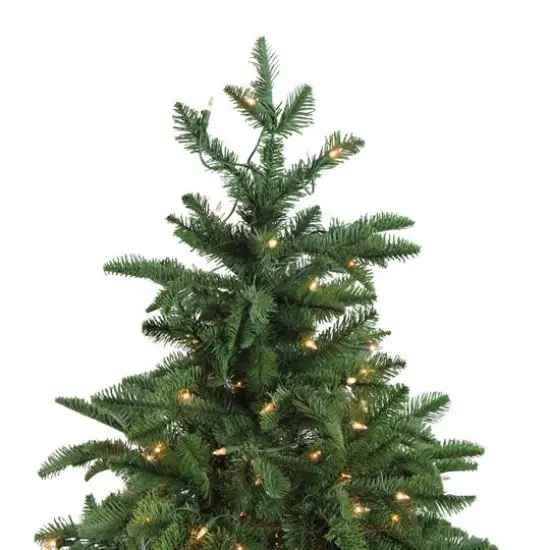 4.5ft. Pre-Lit Sierra Norway Spruce Artificial Christmas Tree in Planter, Clear Lights {7}