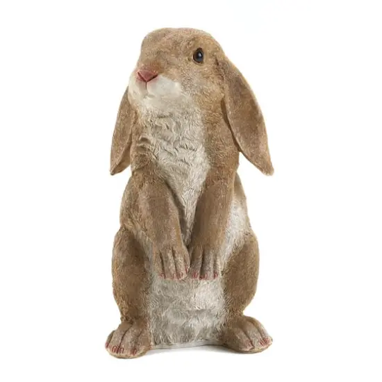 9.25" Curious Rabbit Garden Statue {1}