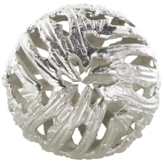 Aluminum Metallic Abstract Cutout Orbs Set Silver {6}