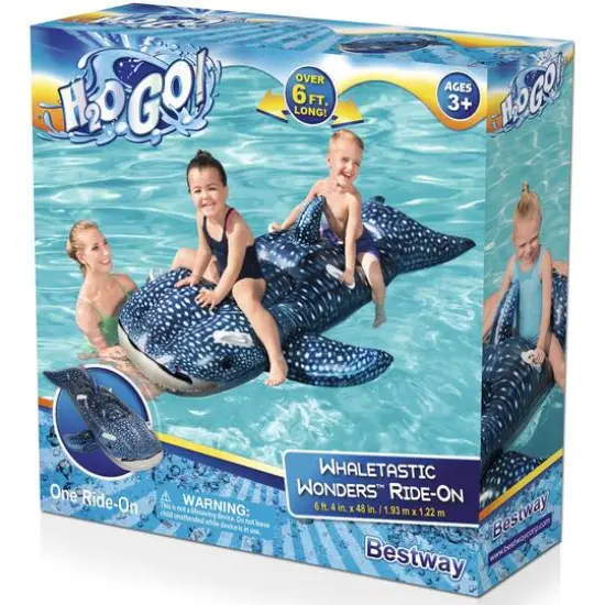 Bestway H2OGO! 6.5ft. Whaletastic Wonders Inflatable Ride-On {1}