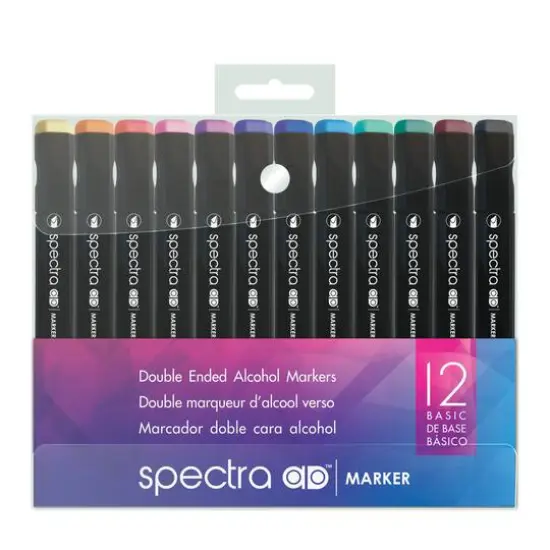 Chartpak Spectra Ad&trade; 12 Color Marker Set {1}