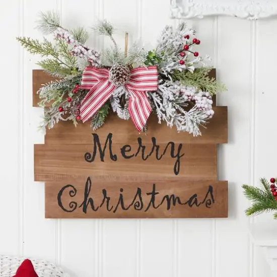 20" Merry Christmas Door Wall Hanger {4}