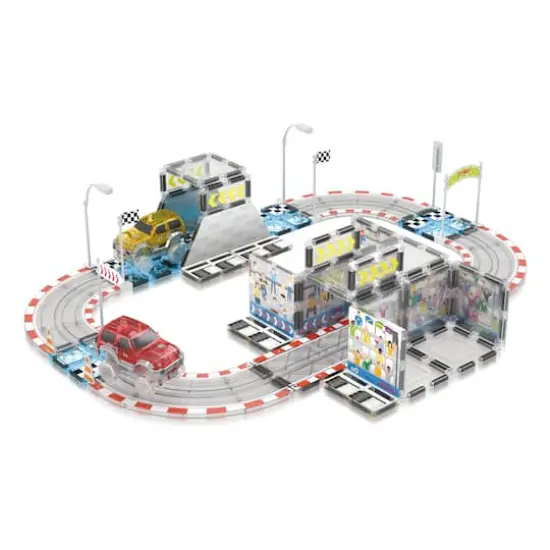 PicassoTiles® Magnetic Race Track Stadium Construction Set {1}
