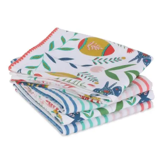 DII&reg; Easter Folk Garden Kitchen Textiles Dishtowel Set {4}
