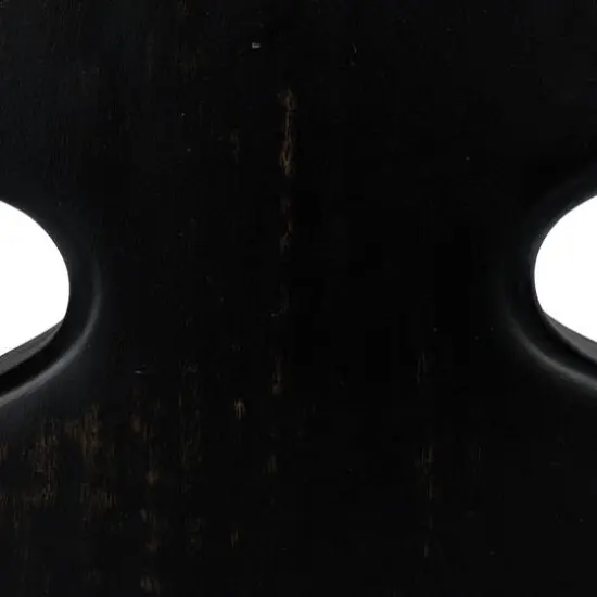 Hello Honey&reg; 2ft. Black & Natural Mango Wood Abstract Shaped Table Lamp with Cotton Shade & Inline Switch {7}