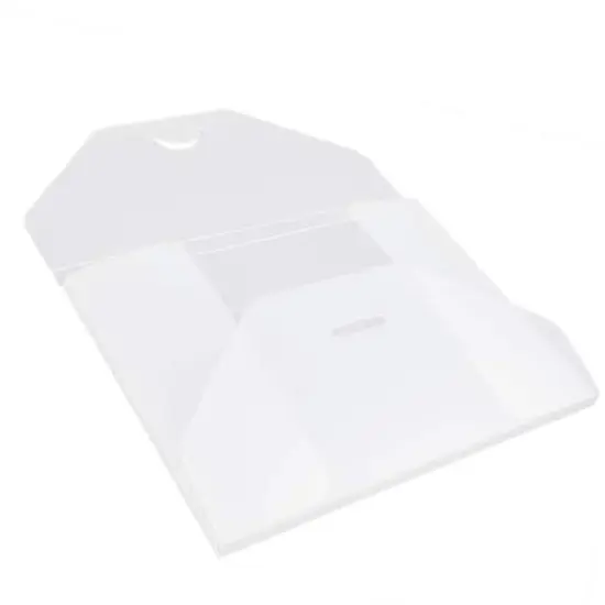 JAM Paper 4.25" x 6.25" Clear Frost Tuck Flap Closure Plastic Envelope {5}