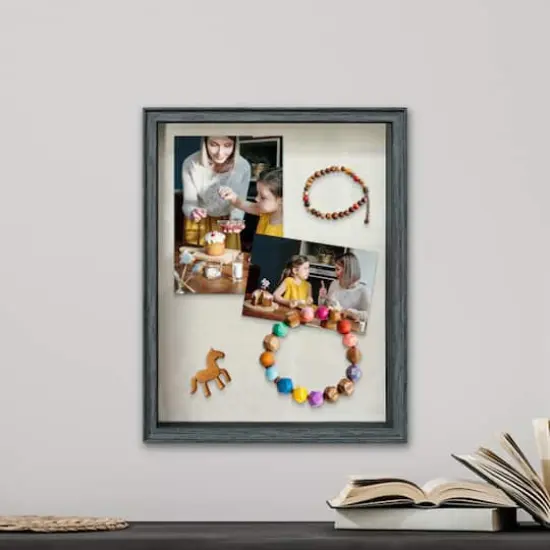 11" x 14" Gray Wood Grain Shadow Box by Studio D&eacute;cor&reg; {4}