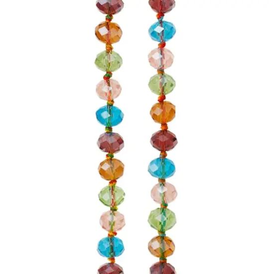 Multicolor Faceted Glass Rondelle Beads, 8mm by Bead Landing™ {1}