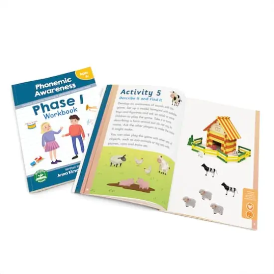 Junior Learning® Letters & Sounds Phase 1 Phonemic Awareness Educational Learning Workbook {4}