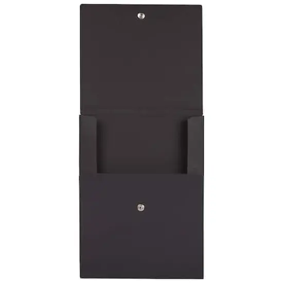 JAM Paper Vertical Kraft Snap Closure Portfolio Black {5}