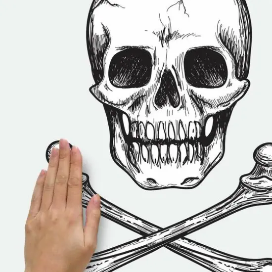 RoomMates Skull Glow In The Dark Peel & Stick Giant Wall Decal {7}