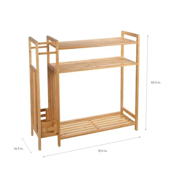 Organize It All Bamboo Shoe Rack with Umbrella Stand {5}