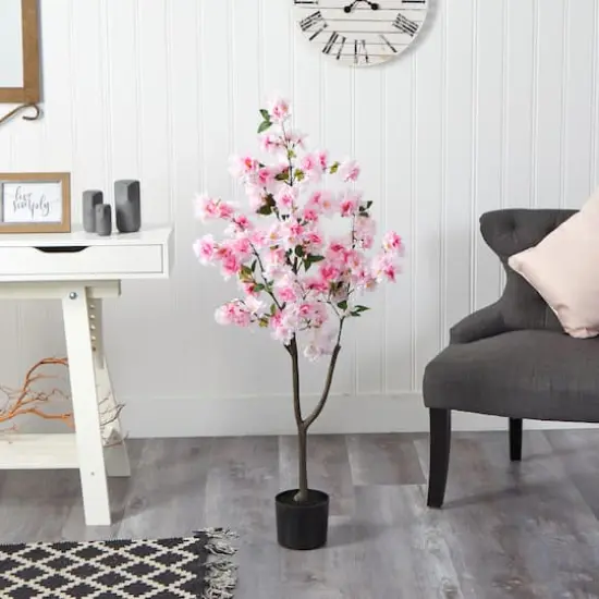 4ft. Potted Cherry Blossom Artificial Tree {4}
