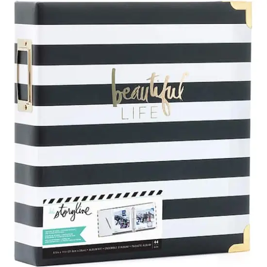 Heidi Swapp&trade; Storyline 2 Black Stripe D-Ring Album {1}