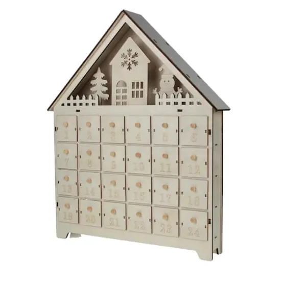 16.75" House Advent Calendar DIY LED Wood D&eacute;cor by Make Market&reg; {4}