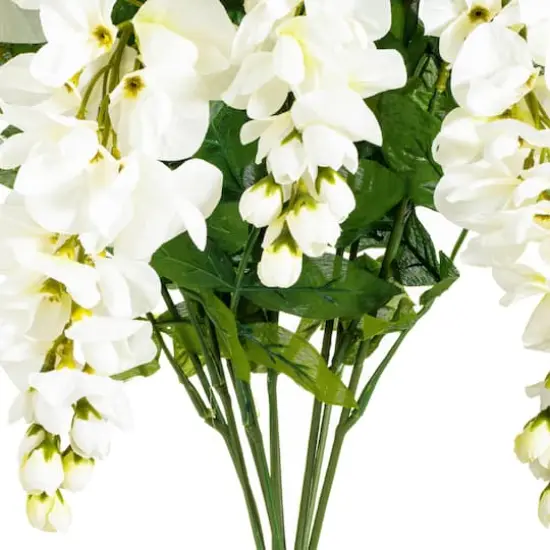 Artificial White Wisteria Bush {5}