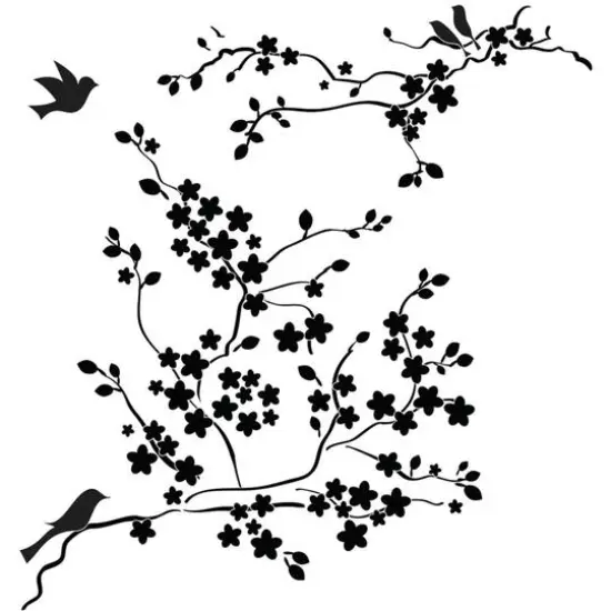 The Crafter's Workshop Cherry Blossom Stencil, 12" x 12" {1}