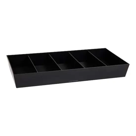 Mind Reader 24" Black 5-Compartment Countertop Organizer {1}