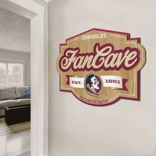 NCAA Fan Cave Sign Florida State Seminoles {5}