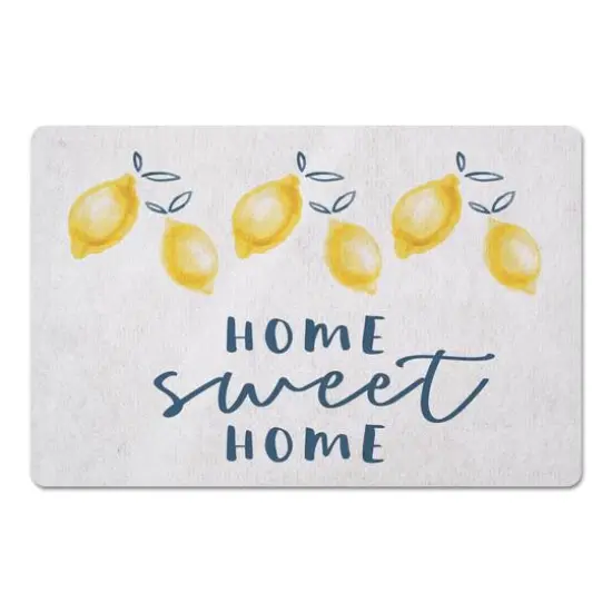 White Home Sweet Home Lemons Floor Mat {1}