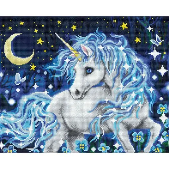 Diamond Dotz&reg; Intermediate Moonlight Unicorn Diamond Painting Kit {1}